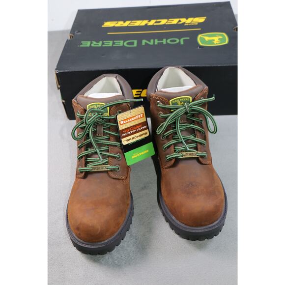 Skechers John Deere Waterproof Work Boots Men’s Size 8 Relaxed Fit Brown main image 9